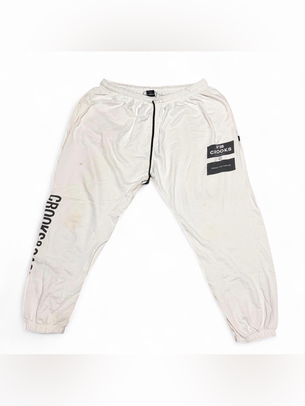 Crooks & Castles Light Gray Sweatpants with Black Logo Accents